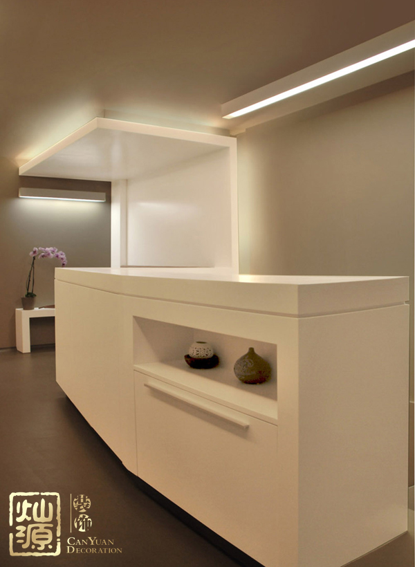 美容店設(shè)計裝修效果圖之前臺接待區(qū)