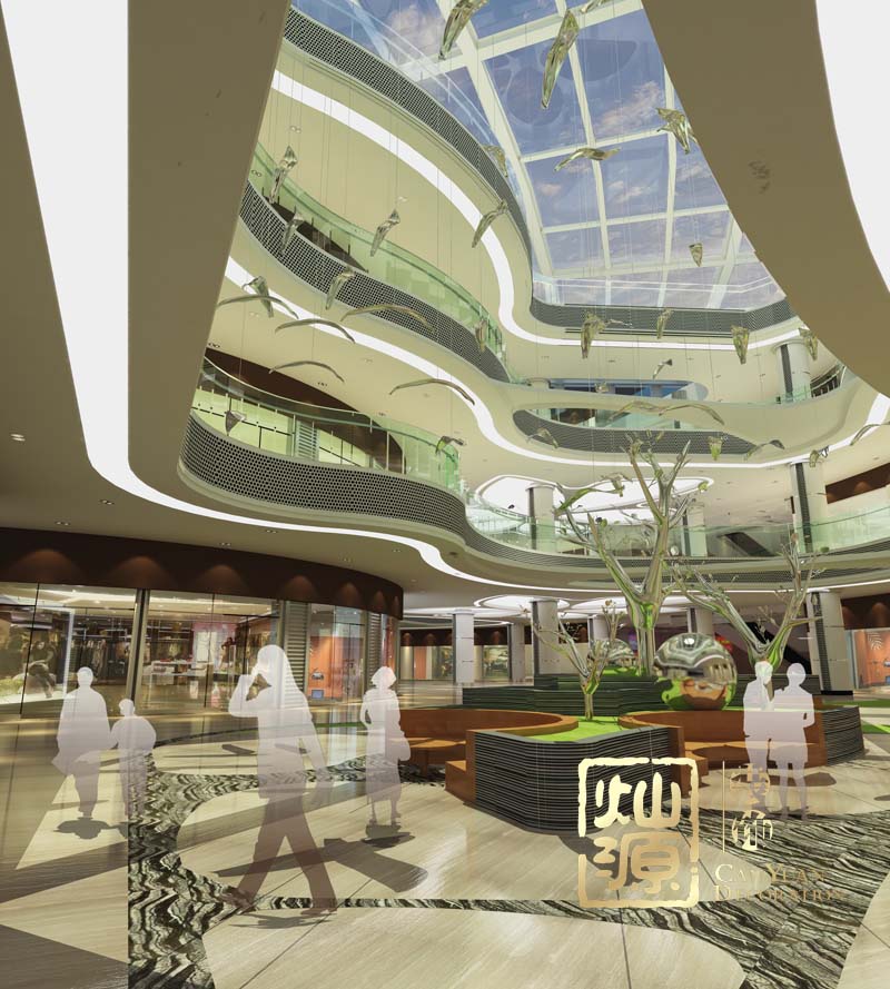 商業(yè)廣場設計采光井效果圖