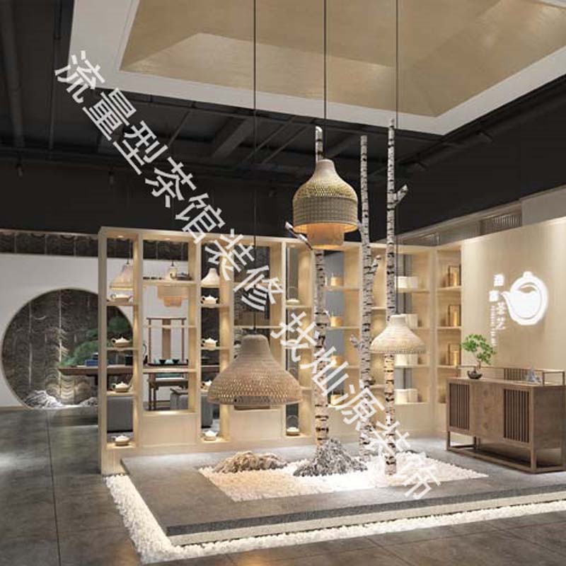 南寧海浪灣東方禪意茶館會所設(shè)計(jì)裝修案例-燦源裝飾