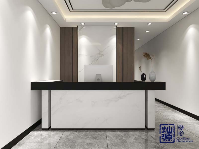 loft辦公室設(shè)計裝修效果圖之前臺&mdash;燦源裝飾