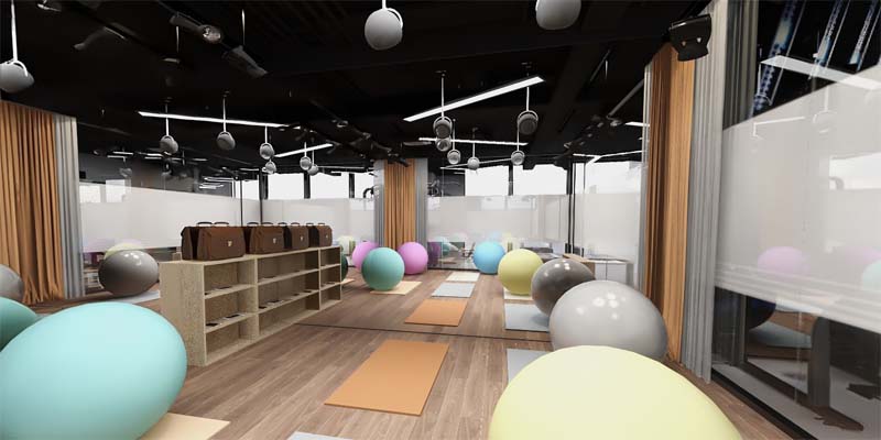 健身會(huì)所設(shè)計(jì)裝修效果圖&mdash;燦源裝飾